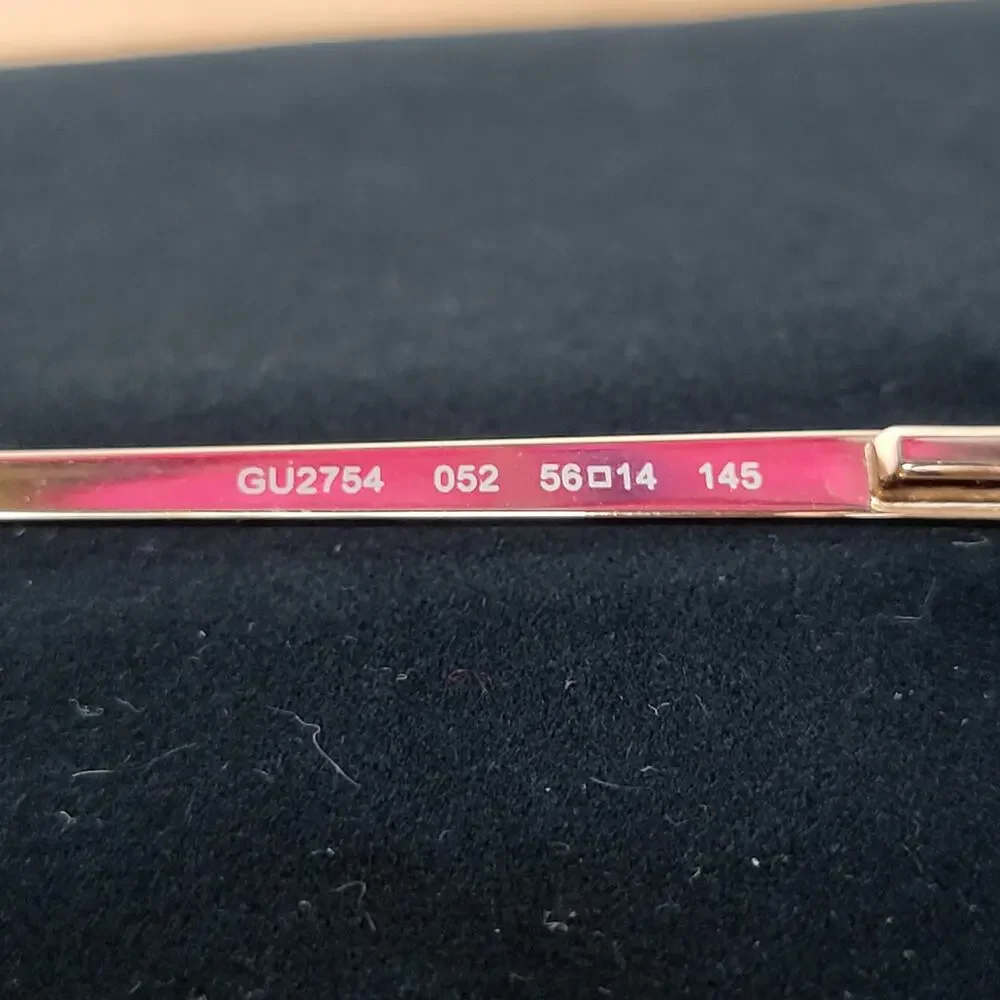 Guess Eyeglasses Gold Glitter / Black Frames 56/14 145